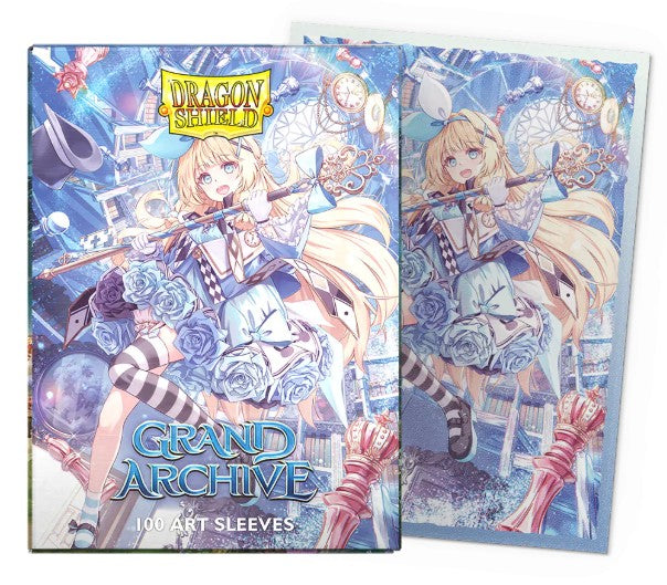 Dragon Shield Standard Deck Protector Sleeves - Art Matte - Grand Archive - Alice, Golden Queen