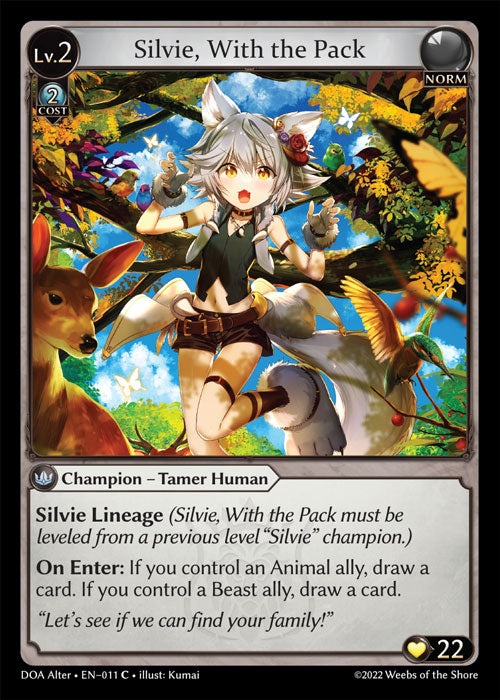 Grand Archive single card - DOA Alter - en-011 - Silvie, With the Pack(C)