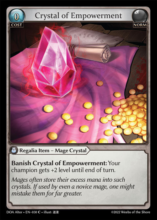 Grand Archive single card - DOA Alter - en-030 - Crystal of Empowerment(C)