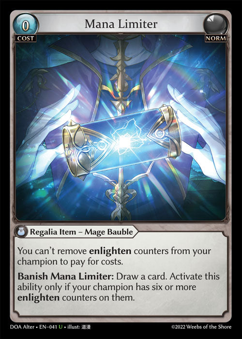 Grand Archive single card - DOA Alter - en-041 - Mana Limiter(U)