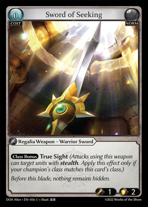 Grand Archive single card - DOA Alter - en-056 - Sword of Seeking(U)