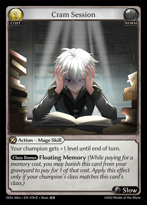 Grand Archive single card - DOA Alter - en-078 - Cram Session(C)