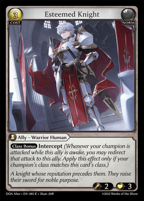 Grand Archive single card - DOA Alter - en-085 - Esteemed Knight(C)