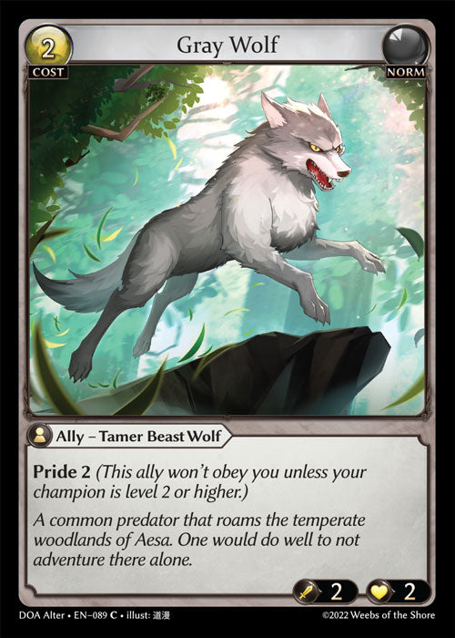 Grand Archive single card - DOA Alter - en-089 - Gray Wolf(C)