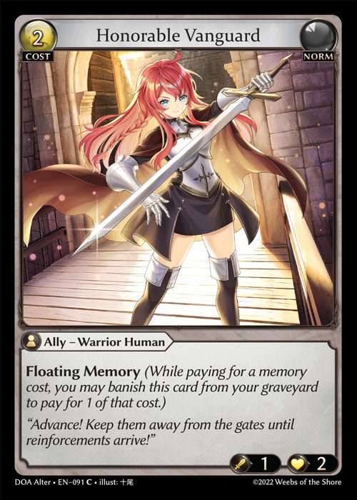 Grand Archive single card - DOA Alter - en-091 - Honorable Vanguard(C)