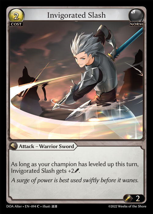 Grand Archive single card - DOA Alter - en-094 - Invigorated Slash(C)