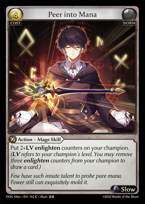 Grand Archive single card - DOA Alter - en-102 - Peer into Mana(C)