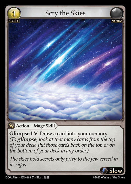 Grand Archive single card - DOA Alter - en-108 - Scry the Skies(C)