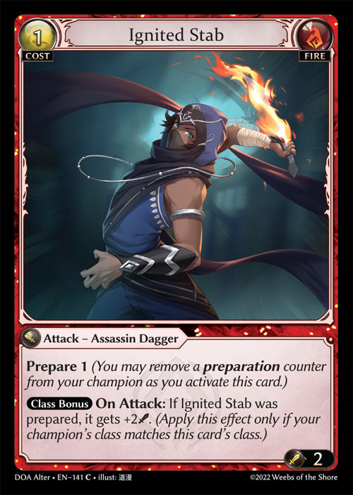 Grand Archive single card - DOA Alter - en-141 - Ignited Stab(C)
