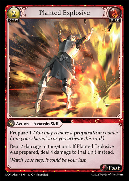 Grand Archive single card - DOA Alter - en-147 - Planted Explosive(C)