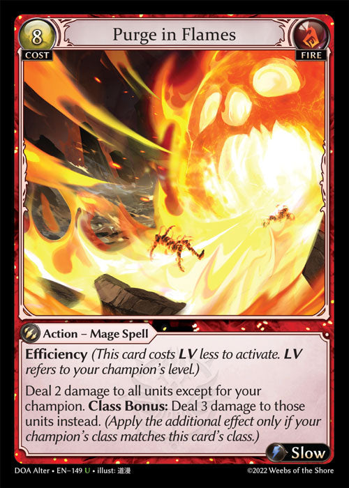 Grand Archive single card - DOA Alter - en-149 - Purge in Flames(U)