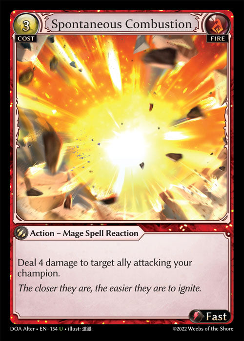 Grand Archive single card - DOA Alter - en-154 - Spontaneous Combustion(U)