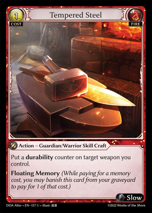 Grand Archive single card - DOA Alter - en-157 - Tempered Steel(U)
