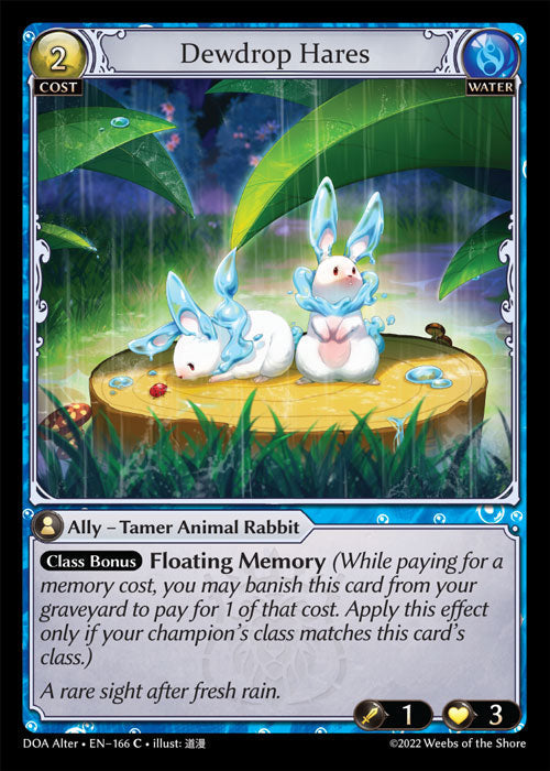 Grand Archive single card - DOA Alter - en-166 - Dewdrop Hares(C)