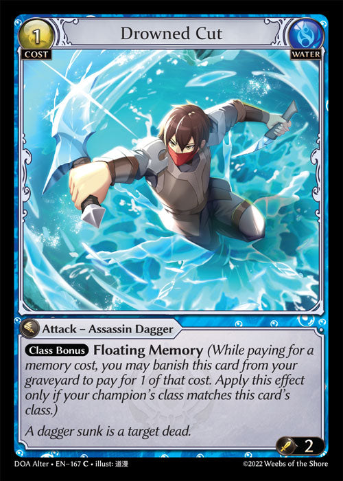 Grand Archive single card - DOA Alter - en-167 - Drowned Cut(C)