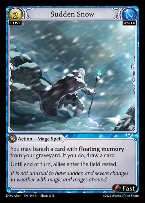Grand Archive single card - DOA Alter - en-194 - Sudden Snow(U)