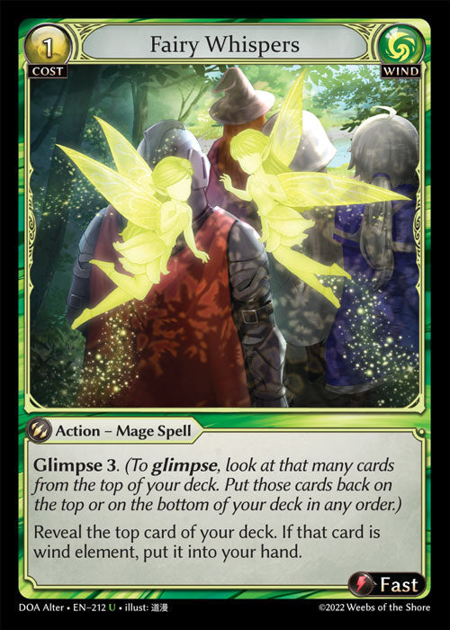 Grand Archive single card - DOA Alter - en-212 - Fairy Whispers(U)