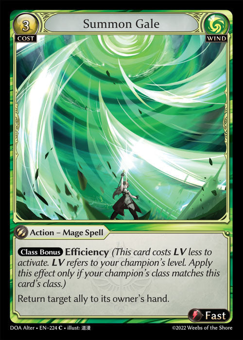 Grand Archive single card - DOA Alter - en-224 - Summon Gale(C)