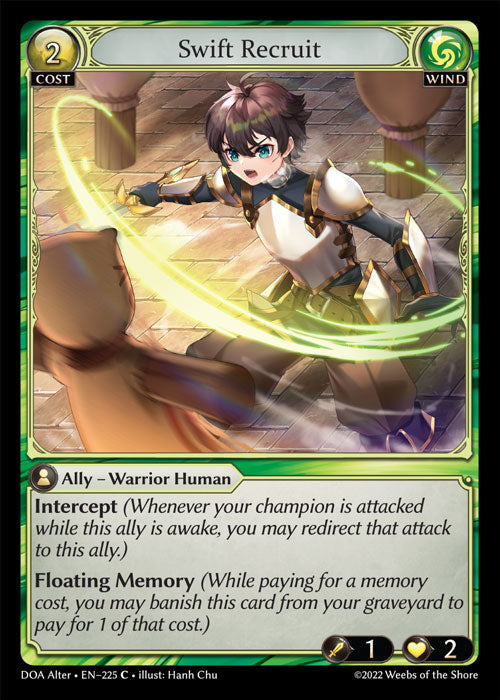 Grand Archive single card - DOA Alter - en-225 - Swift Recruit(C)