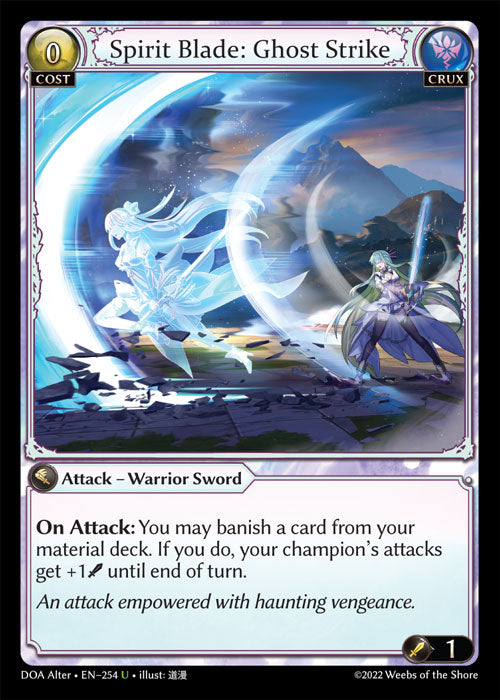 Grand Archive single card - DOA Alter - en-254 - Spirit Blade: Ghost Strike(U)