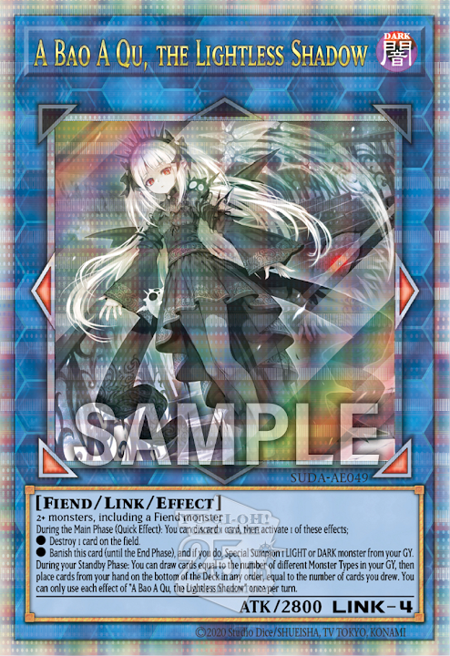 遊戯王 SUDA-EN049 光なき影 ア＝バオ・ア・クゥー A Bao A Qu, the Lightless Shadow (英語版 1st Edition シークレットレア) SUPREME DARKNESS 遊戯王 SUDA-EN049 光なき影 ア＝バオ・ア・クゥー A Bao A Qu