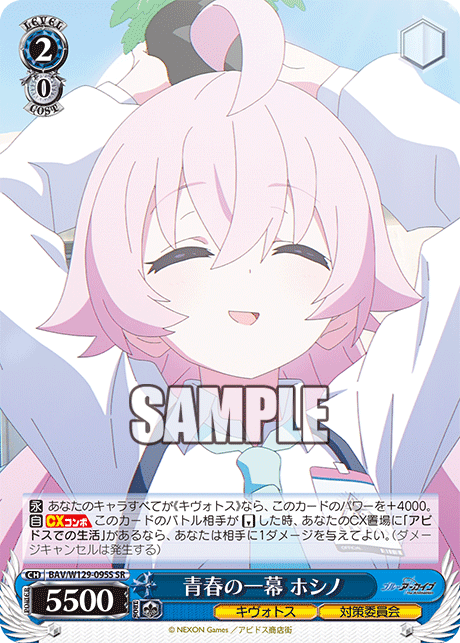 BAV/W129-095S ブルーアーカイブ The Animation - 青春の一幕 ホシノ(SR)