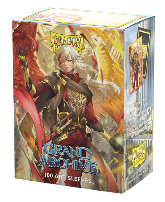 Dragon Shield Standard Deck Protector Sleeves - Art Matte - Grand Archive - Azrael, Archangel of Materia