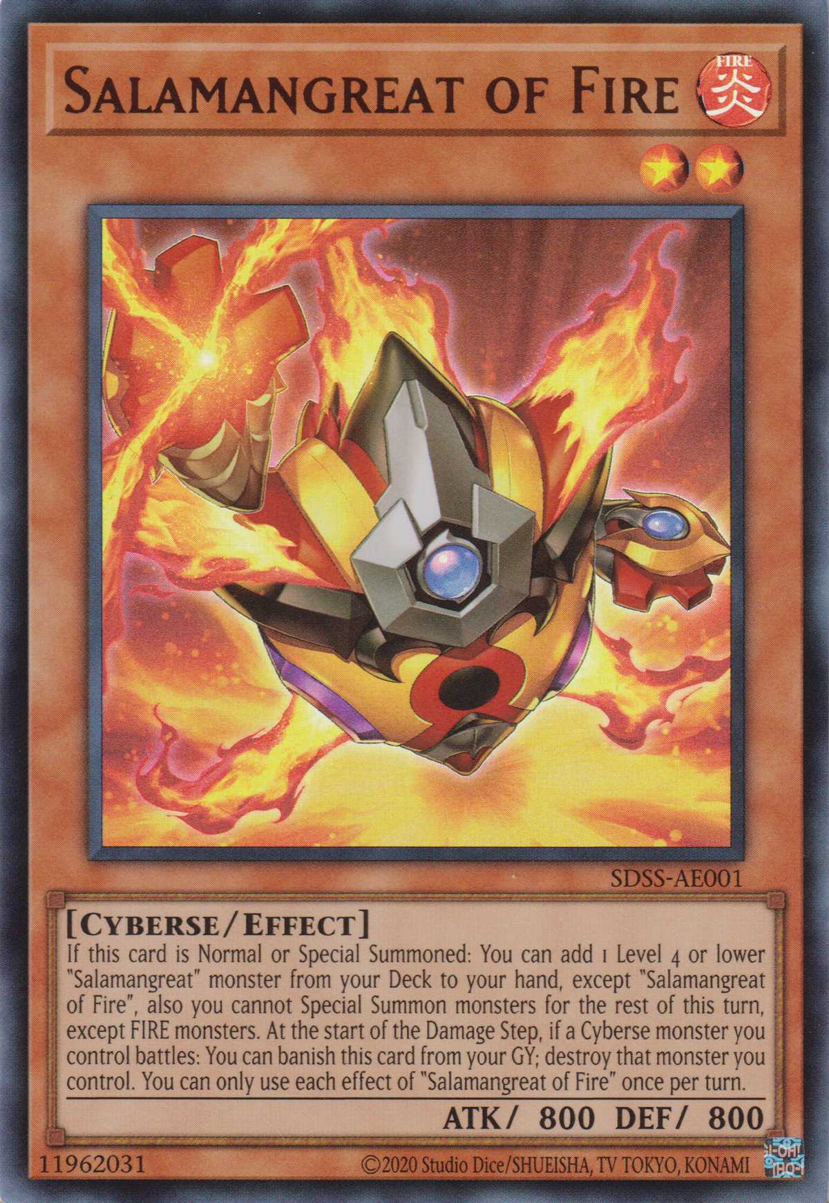 [遊戲王亞英版] 火之轉生炎獸 / サラマングレイト・オブ・ファイア / Salamangreat of Fire-Trading Card Game-TCG-Oztet Amigo
