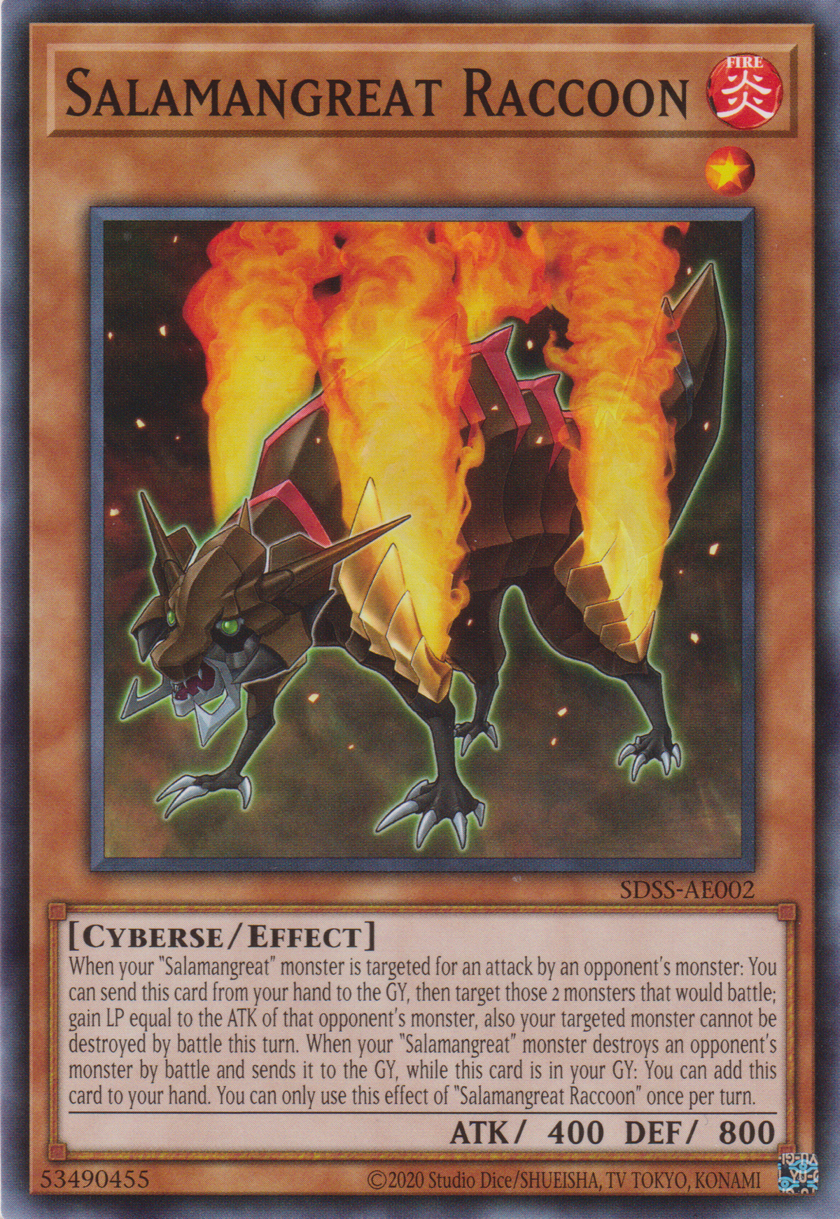 [遊戲王亞英版] 轉生炎獸 浣熊 / 転生炎獣ラクーン / Salamangreat Raccoon-Trading Card Game-TCG-Oztet Amigo