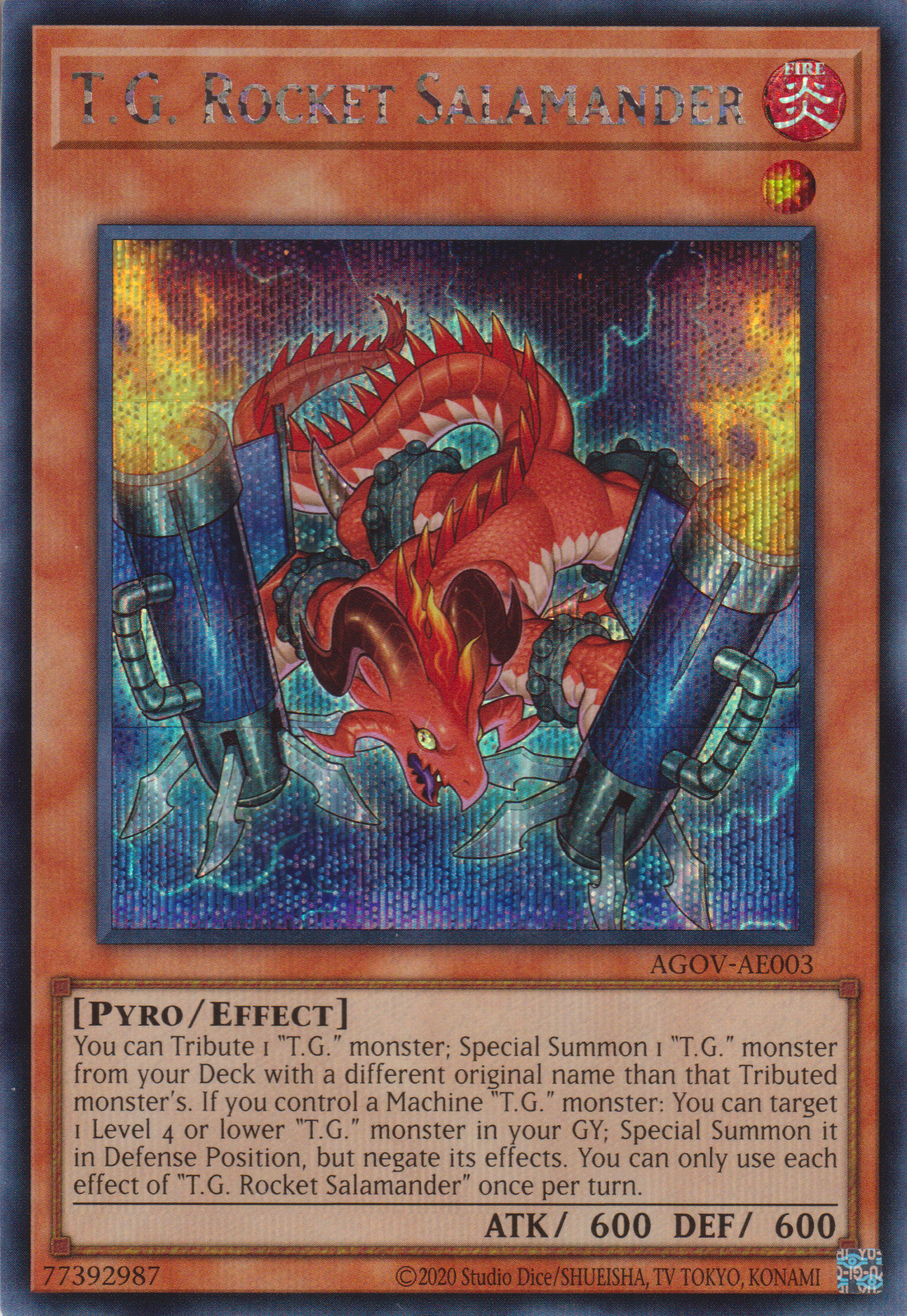 [遊戲王亞英版] TG 火箭沙羅曼達 / TGロケット・サラマンダー / T.G. Rocket Salamander-Trading Card Game-TCG-Oztet Amigo