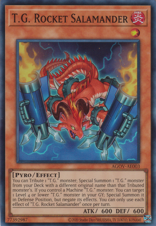 [遊戲王亞英版] TG 火箭沙羅曼達 / TGロケット・サラマンダー / T.G. Rocket Salamander-Trading Card Game-TCG-Oztet Amigo