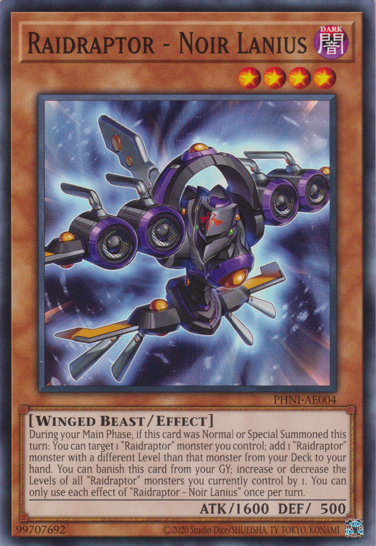 [遊戲王亞英版] RR 暗黑伯勞 / RR－ノアール・レイニアス / Raidraptor - Noir Lanius-Trading Card Game-TCG-Oztet Amigo