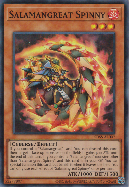 [遊戲王亞英版] 轉生炎獸犰狳蜥 / 転生炎獣スピニー / SALAMANGREAT SPINNY-Trading Card Game-TCG-Oztet Amigo