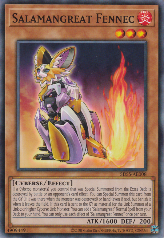 [遊戲王亞英版] 轉生炎獸 耳廓狐 / 転生炎獣フェネック / Salamangreat Fennec-Trading Card Game-TCG-Oztet Amigo