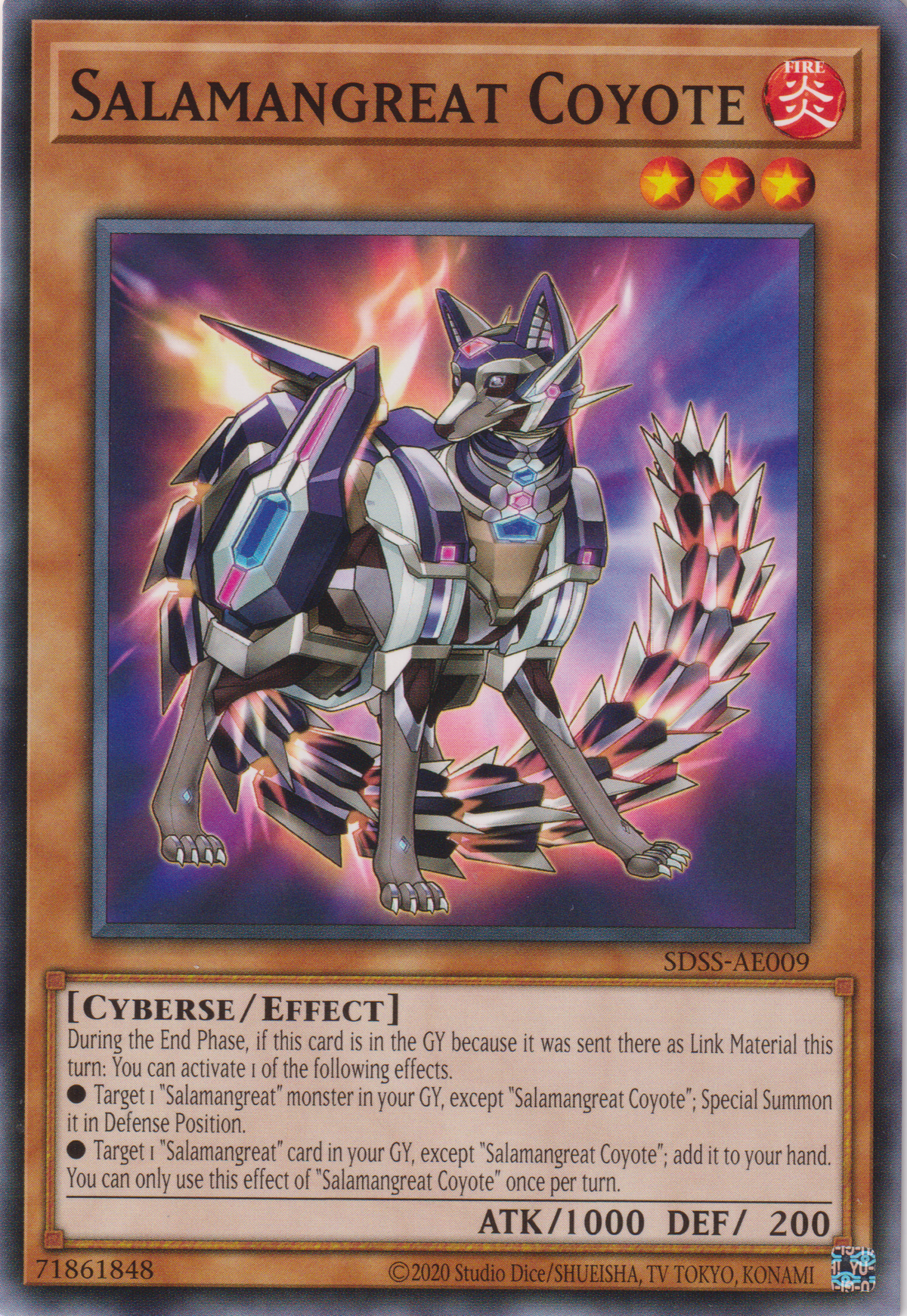 [遊戲王亞英版] 轉生炎獸 郊狼 / 転生炎獣コヨーテ / Salamangreat Coyote-Trading Card Game-TCG-Oztet Amigo