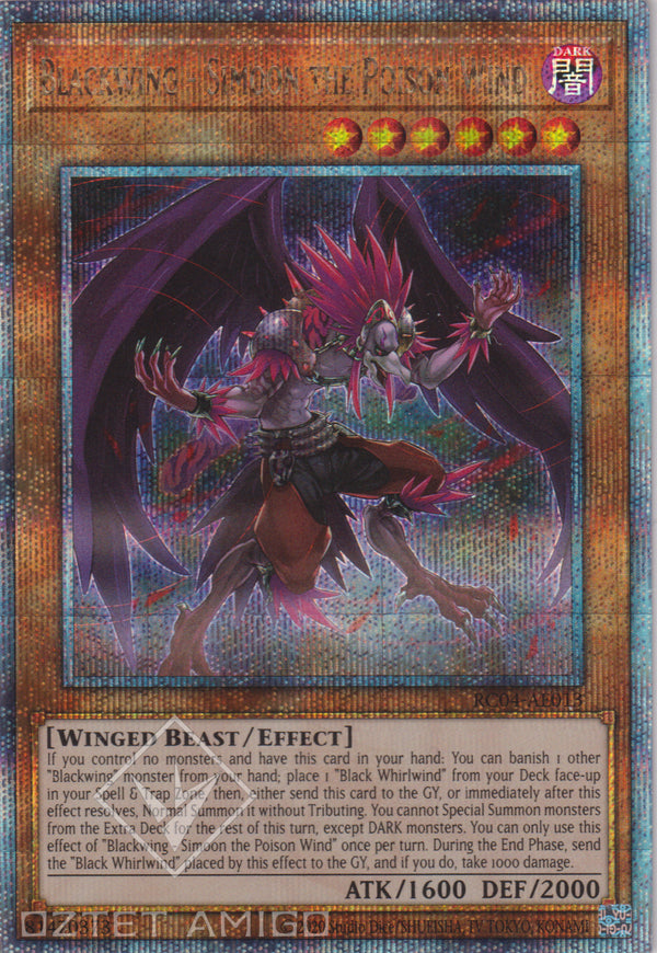 [遊戲王亞英版] BF-毒風之西蒙 / BF-毒風のシムーン / Blackwing - Simoon the Poison Wind-Trading Card Game-TCG-Oztet Amigo