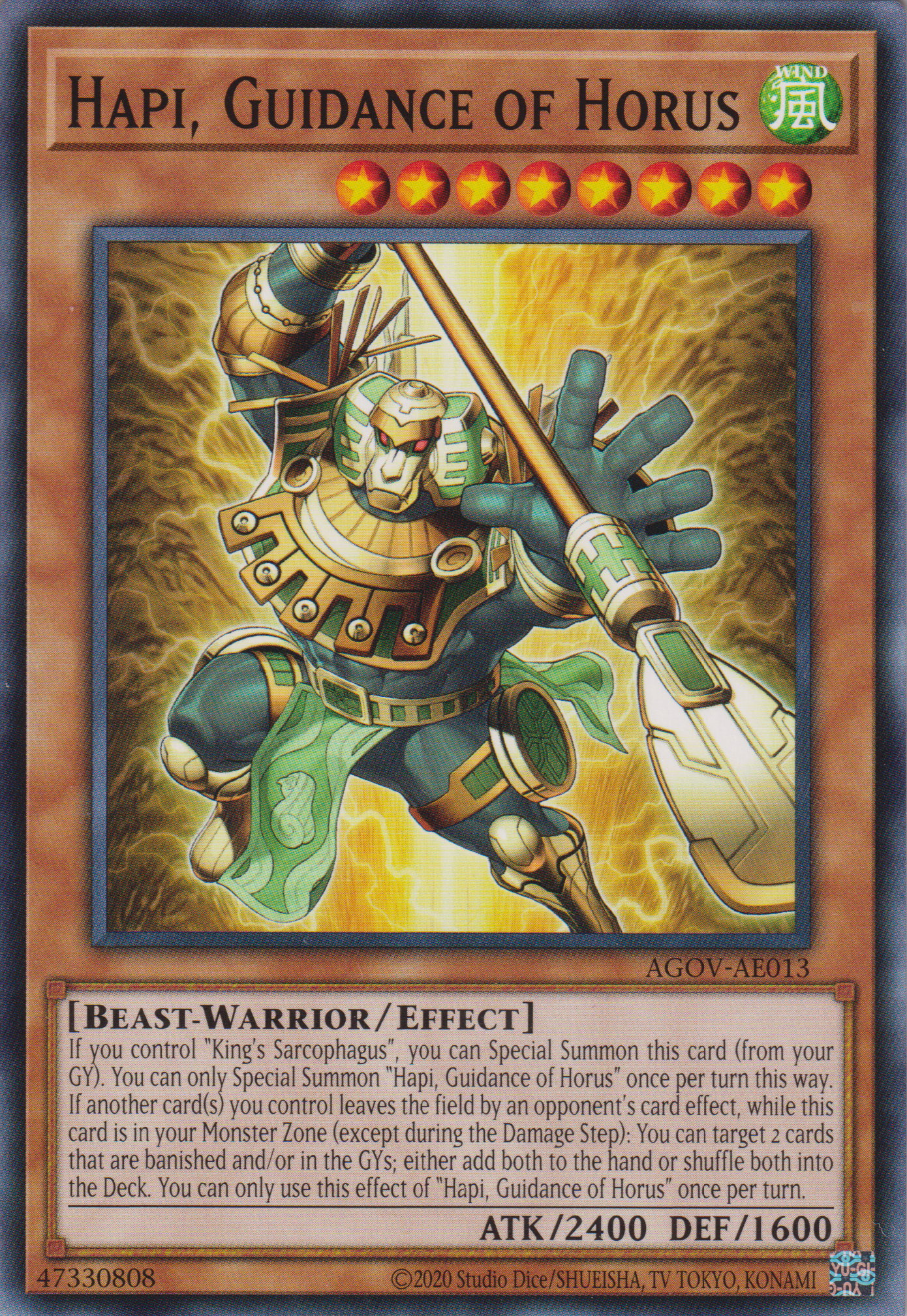 [遊戲王亞英版] 荷魯斯的先導 哈碧 / ホルスの先導－ハーピ / Hapy, Vanguard of Horus-Trading Card Game-TCG-Oztet Amigo