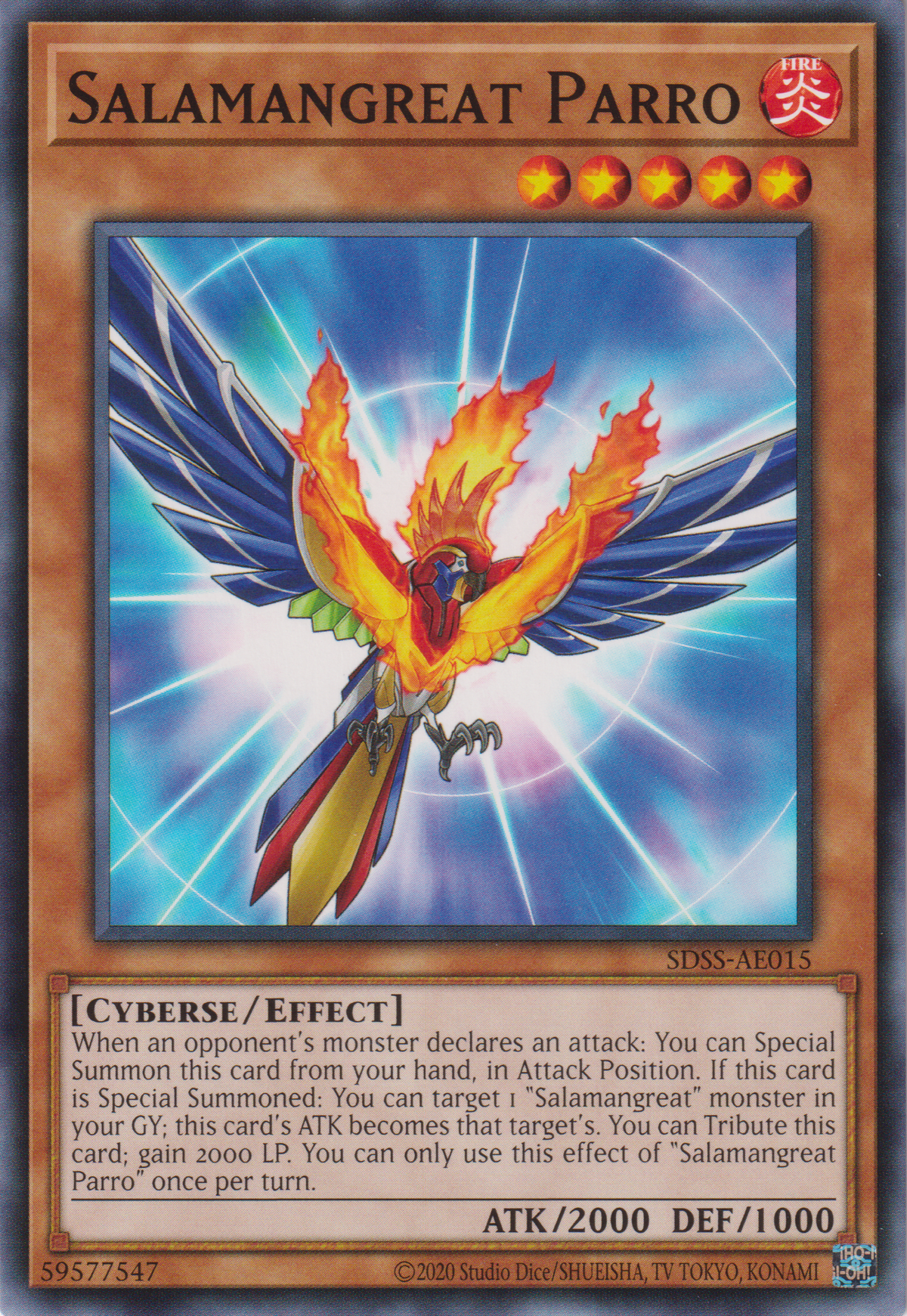 [遊戲王亞英版] 轉生炎獸 鸚鵡 / 転生炎獣パロー / Salamangreat Parro-Trading Card Game-TCG-Oztet Amigo