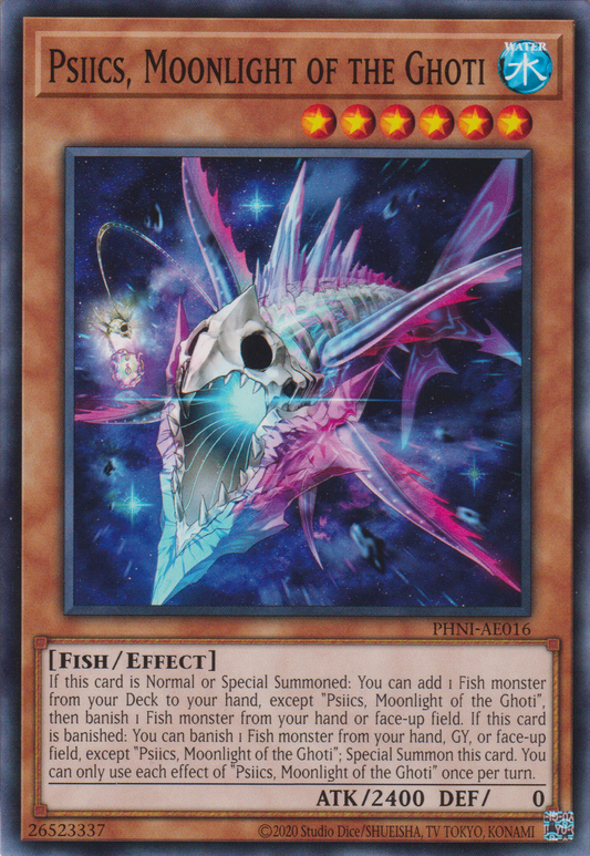 [遊戲王亞英版] 異魚的月夜 賽克斯 / ゴーティスの月夜サイクス / Psiics, Moonlight of the Ghoti-Trading Card Game-TCG-Oztet Amigo
