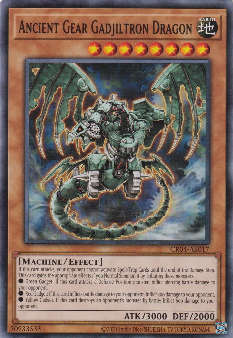 [遊戲王亞英版] 古代的機械巨龍 / 古代の機械巨竜 / Ancient Gear Gadjiltron Dragon-Trading Card Game-TCG-Oztet Amigo