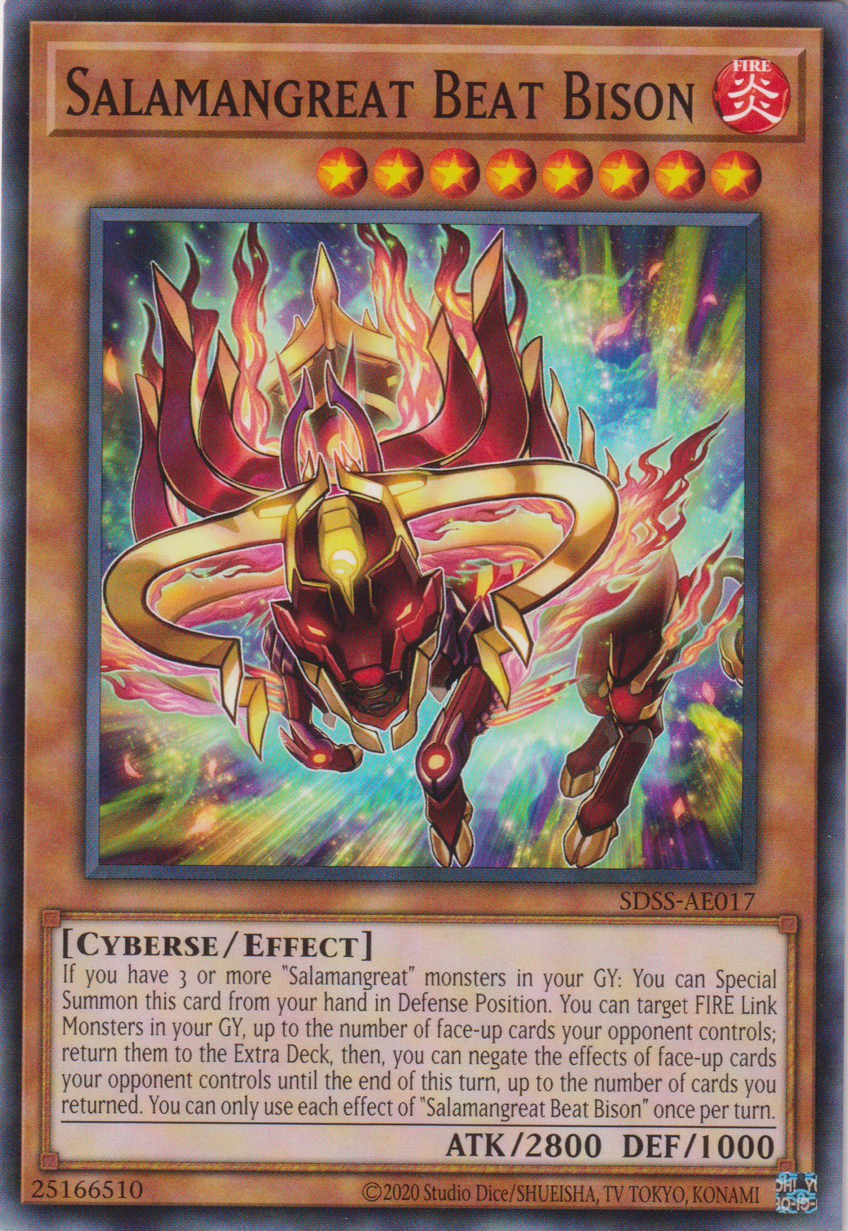 [遊戲王亞英版] 轉生炎獸 B野牛 / 転生炎獣Bバイソン / Salamangreat Beat Bison-Trading Card Game-TCG-Oztet Amigo