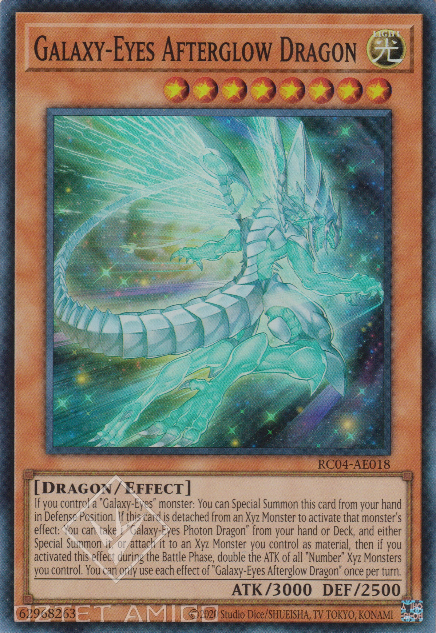 [遊戲王亞英版] 銀河眼殘光龍 / 銀河眼の残光竜 / Galaxy-Eyes Afterglow Dragon-Trading Card Game-TCG-Oztet Amigo