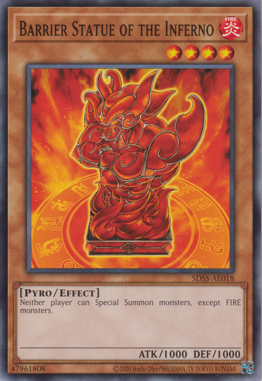 [遊戲王亞英版] 業火的結界像 / 業火の結界像 / Barrier Statue of the Inferno-Trading Card Game-TCG-Oztet Amigo