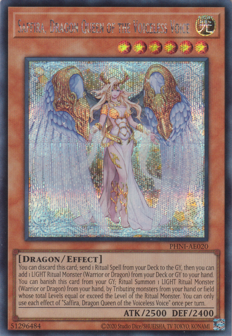 [遊戲王亞英版] 肅聲的龍賢姬 薩菲拉 / 粛声の竜賢姫サフィラ / Saffira, Dragon Queen of the Voiceless Voice-Trading Card Game-TCG-Oztet Amigo