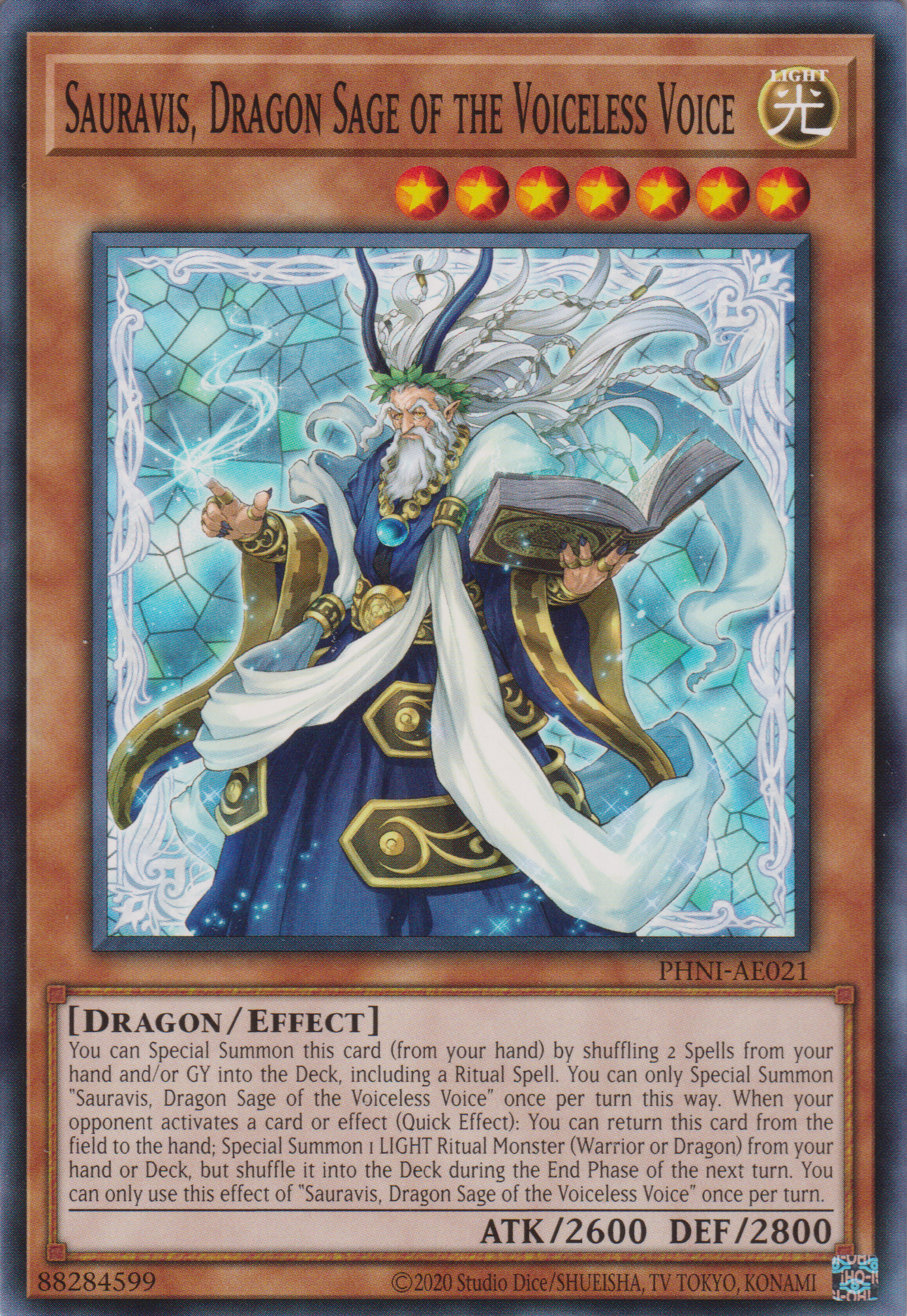 [遊戲王亞英版] 肅聲的龍賢聖 始龍 / 粛声の竜賢聖サウラヴィス / Sauravis, Dragon Sage of the Voiceless Voice-Trading Card Game-TCG-Oztet Amigo