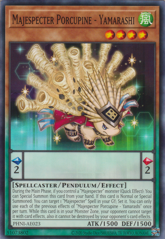 [遊戲王亞英版] 威風妖怪 豪豬 / マジェスペクター・ポーキュパイン / Majespecter Porcupine - Yamarashi-Trading Card Game-TCG-Oztet Amigo