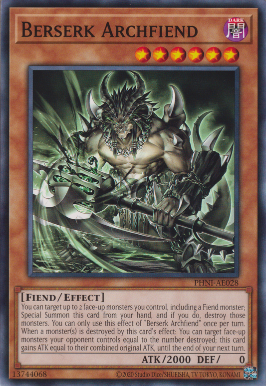 [遊戲王亞英版] 狂暴惡魔 / バーサーク・デーモン / Berserk Archfiend-Trading Card Game-TCG-Oztet Amigo