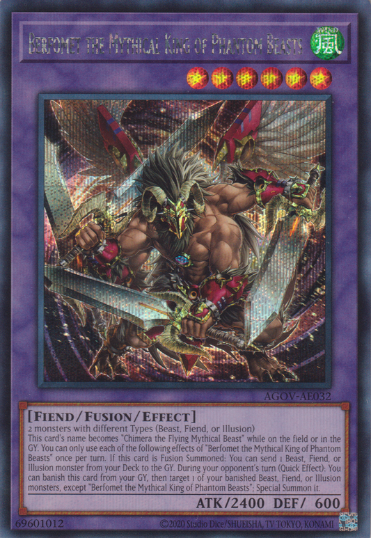 [遊戲王亞英版] 幻獸魔王 巴風特 / 幻獣魔王バフォメット / Berfomet the Phantom Beast Dark Ruler-Trading Card Game-TCG-Oztet Amigo