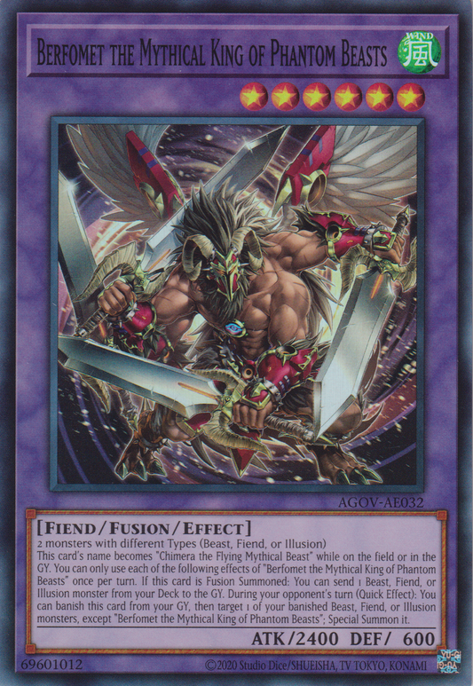 [遊戲王亞英版] 幻獸魔王 巴風特 / 幻獣魔王バフォメット / Berfomet the Phantom Beast Dark Ruler-Trading Card Game-TCG-Oztet Amigo
