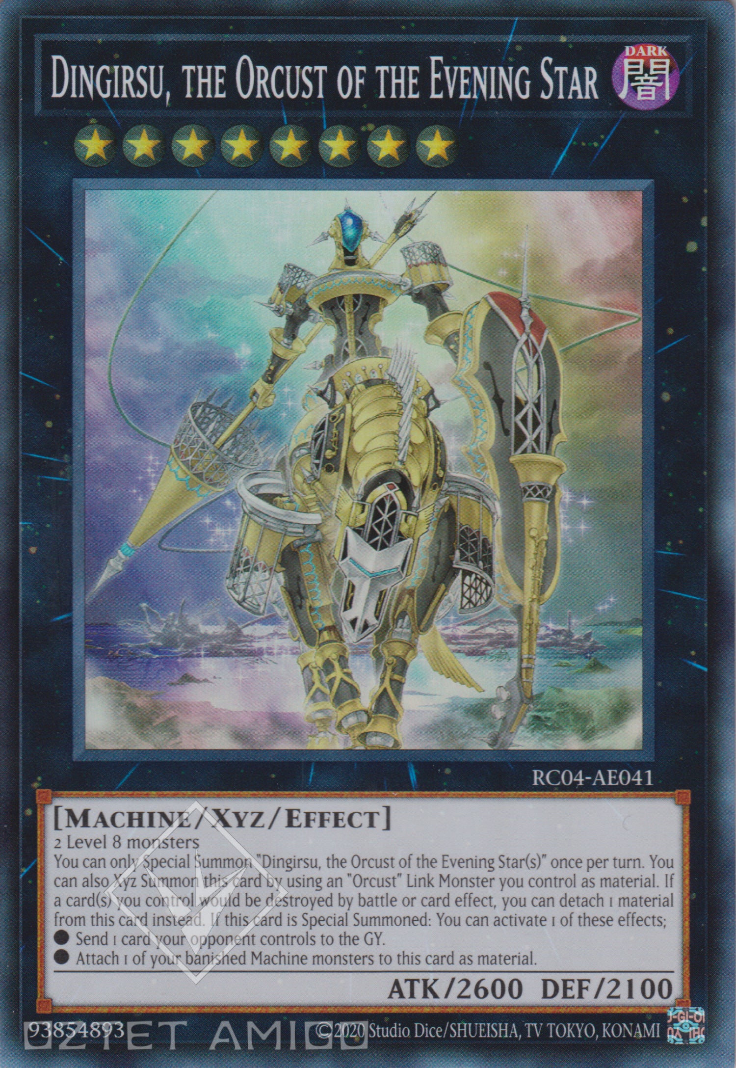 [遊戲王亞英版] 宵星之機神丁吉爾蘇 / 宵星の機神ディンギルス / Dingirsu, the Orcust of the Evening Star-Trading Card Game-TCG-Oztet Amigo